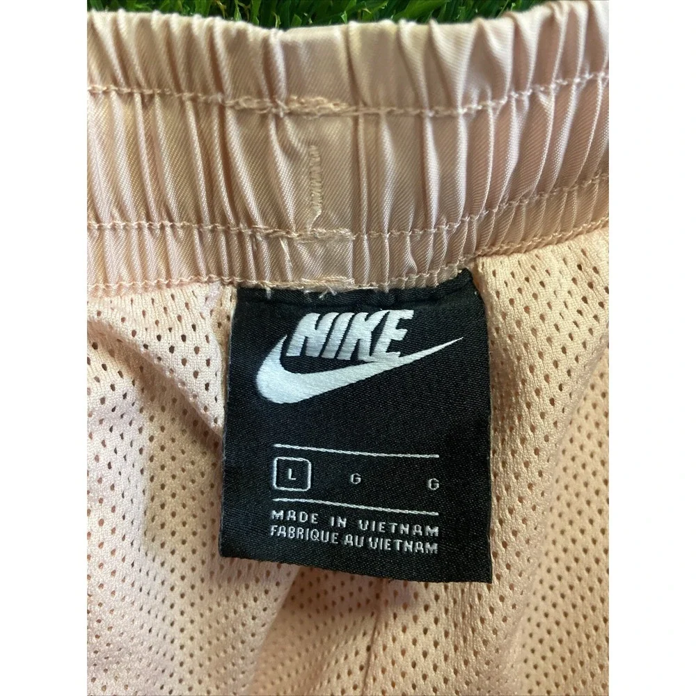 Nike Sportswear Pink Salmon Woven Flow Shorts Swim Mens Size Large EUC